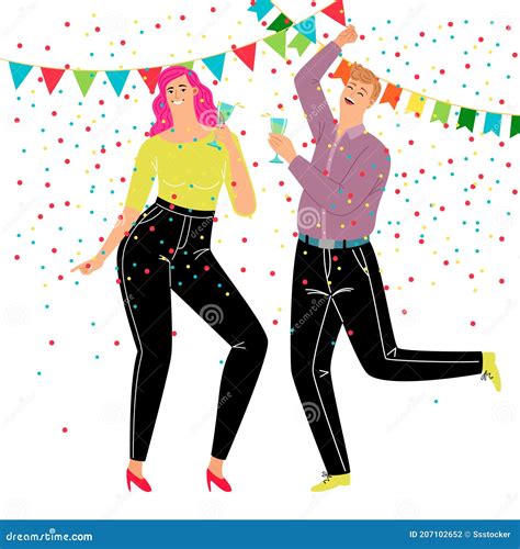 Couple Dancing Party Stock Illustration Illustration Of Dancer 207102652