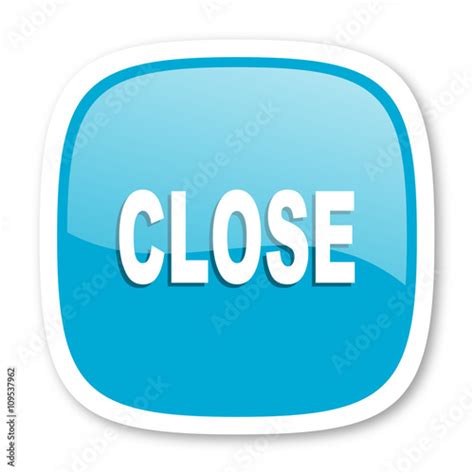 Close Blue Glossy Web Icon Stock Illustration Adobe Stock