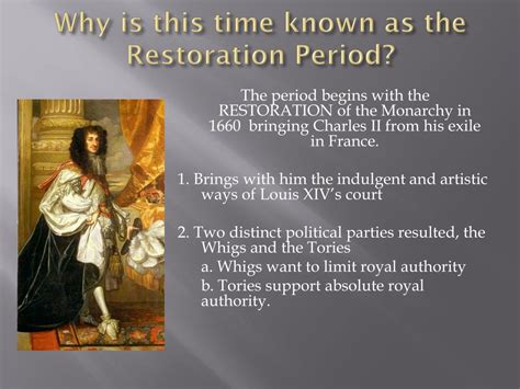PPT - The British Restoration Period 1660-1798 PowerPoint Presentation - ID:1922247
