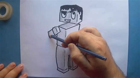 Dibujando A Steve De Minecraft 2 Youtube
