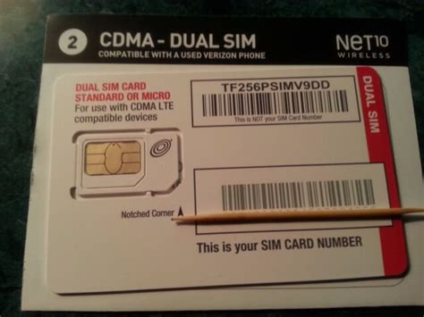 Robind_vzw follow us on twitter @vzwsupport CDMA-DUAL SIM Card for activation with NET 10 Wireless {Verizon Network} | eBay