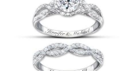 Valentine T Ring Set Diamonesk Personalized Bridal Ring Set Imgur