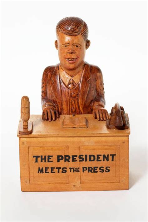 Sculpture Of President Kennedy Seated At Desk All Artifacts The John F Kennedy Presidential