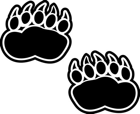Footprints Bear Claws Paws Icon Transparent Image Bear Footprint