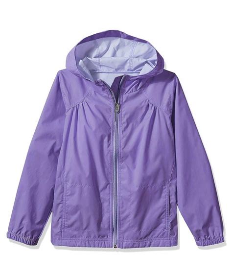 Kids Girls Rain Jacket Hoodie Coat 7055 Light Purple S C118hedqxtx