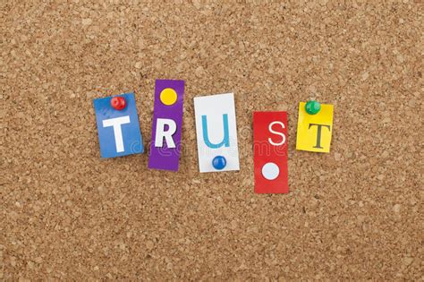 Trust Word Concept stock photo. Image of concept, cork - 45811298