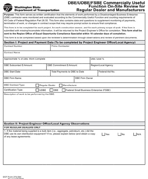 Dot Form 272 064 Fill Out Sign Online And Download Fillable Pdf
