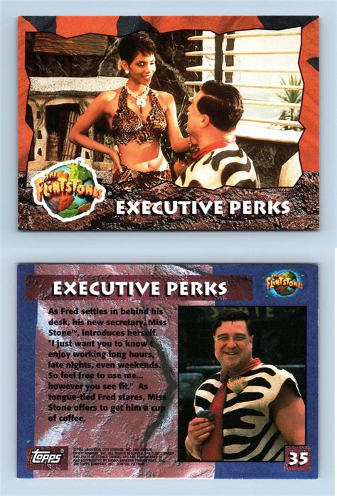 Executive Perks 35 The Flintstones 1993 Topps Trading Card