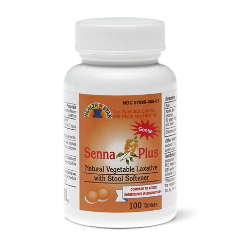 Senna Plus Natural Vegetable Laxative Tablets 100ct