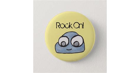 Rock On Baby Rock Illustration Pinback Button Zazzle