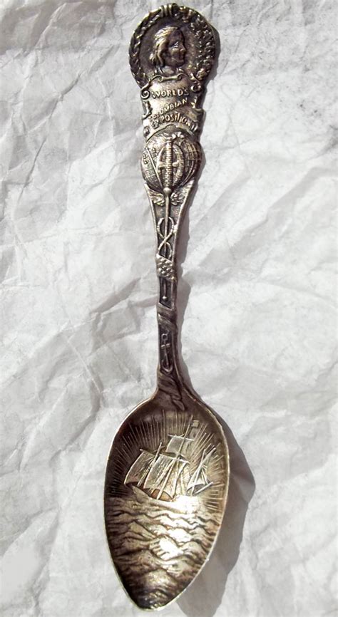 1893 Worlds Columbian Exposition Sterling Silver Souvenir Spoon 93g