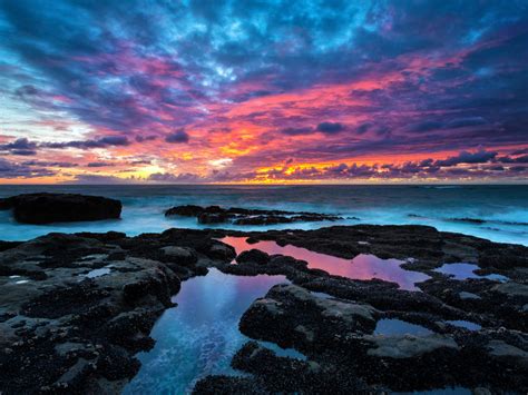 Pacific Ocean Sunset At Cape Arago On The Oregon Coast Usa Desktop Free