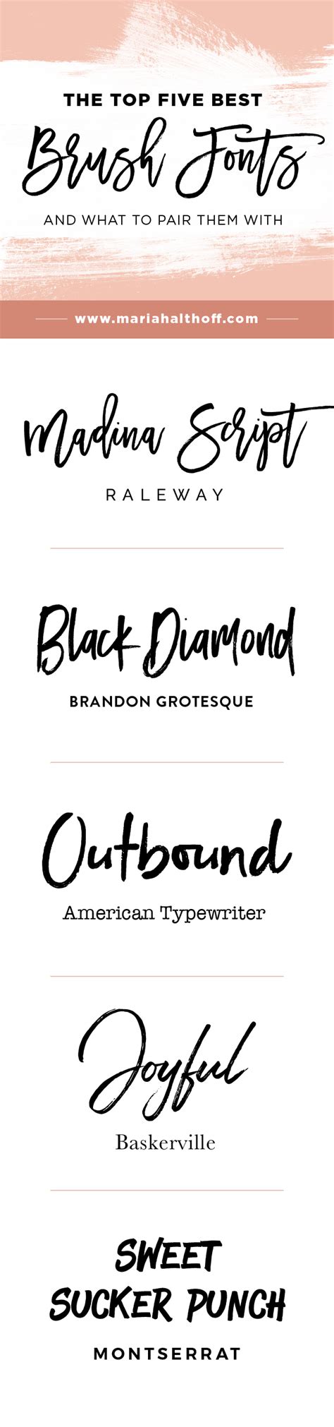 The Top Five Best Brush Fonts And How To Use Them — Mariah Althoff