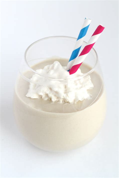 Vanilla Cake Batter Smoothie Running With Spoons