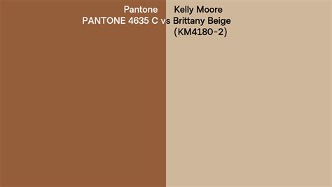 Pantone 4635 C Vs Kelly Moore Brittany Beige Km4180 2 Side By Side