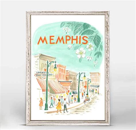 Memphis Art Print Beale Street Art Memphis Skyline Memphis Etsy