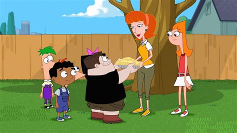 Image Linda Having Offered Pie To The Gang Phineas And Ferb