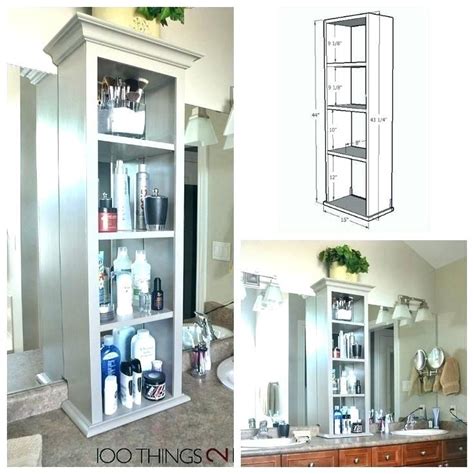 Fortunately, every bathroom is easily reorganized, and just a perfect storage option for your bathroom is these diy bathroom shelves! bathroom countertop storage tower bathroom counter tower ...