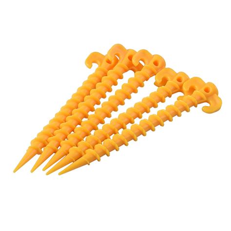 10pcs Peg Ground Nails Screw Stakes Pegs Beach Tent Outdoor Camping Trip Tents Stakes Pegs Pins