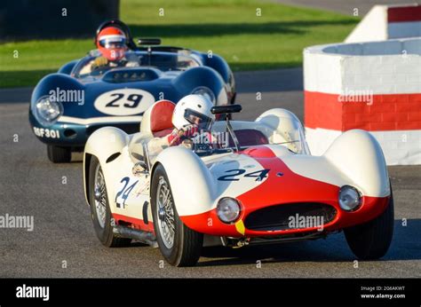 Maserati Tipo Birdcage Classic Sportscar Vintage Racing Car Competing In The Sussex Trophy