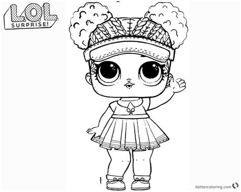 Lol Surprise Doll Coloring Pages Series 2 Court Champ