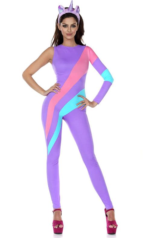 it s magic 16 unicorn costumes you can easily order online one sleeve striped unicorn catsuit