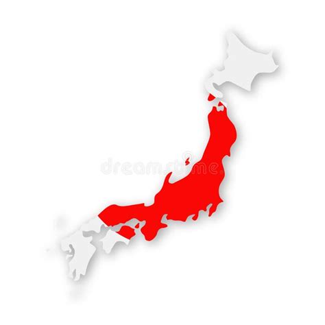 Icono Del Vector Del Contorno Del País De La Bandera De Japón Stock De