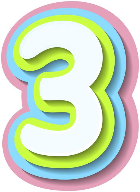 Bright Number Three Png Clipart Gallery Yopriceville High Quality