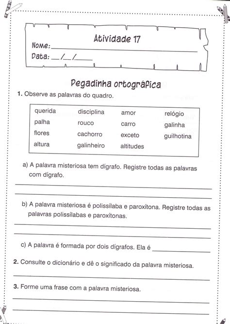 Atividades De Portugues Gramatica Ano Gabarito Educa