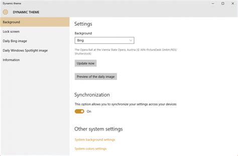 Dynamic Theme Sets Bing Or Spotlight Images As Your