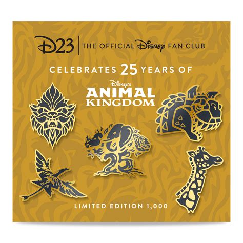 Beyond Wild Pin Set Celebrating Disneys Animal Kingdom 25th