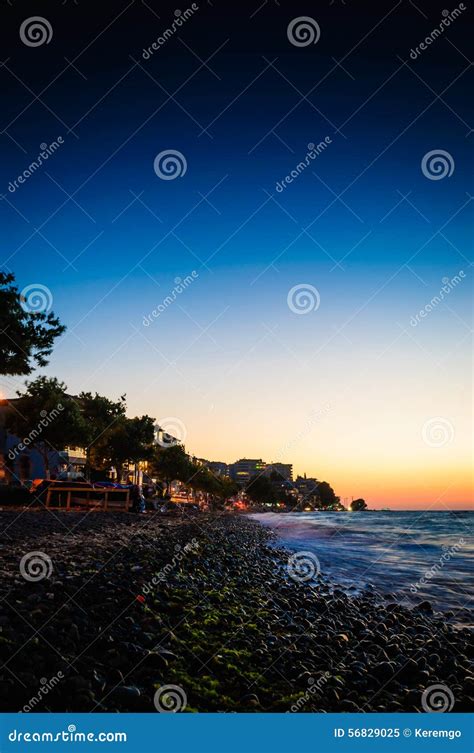 Soft Summer Sunset Shore Stock Image Image Of Clear 56829025
