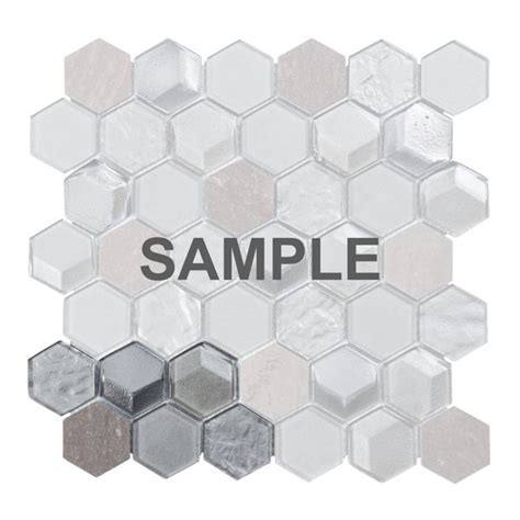 Sample Modket Hexagon Gray Marble Metallic Gray Silver Insert 3d
