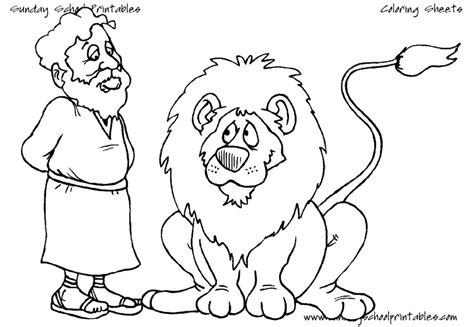 Daniel In The Lions Den Coloring Page At Getdrawings