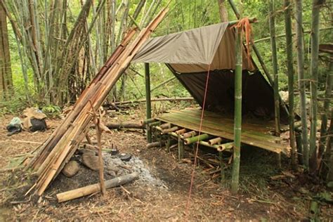 How To Build A Bamboo House In The Wild Survival Life Shelter