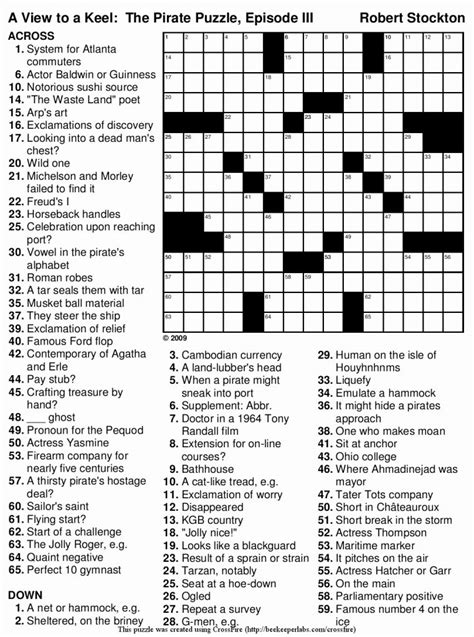 New York Times Sunday Crossword Printable Rtrsonline Printable