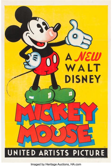 Mickey Mouse Stock Poster United Artists 1932 One Sheet 27 X