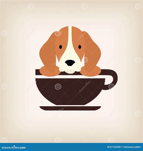 Dog Logo Coffee Vector Stock Vector Illustration Of Doggy 67132390