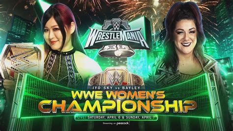 Bayley Vs Iyo Sky Match Announced For Wwe Wrestlemania 40 Wwe Womens Championship