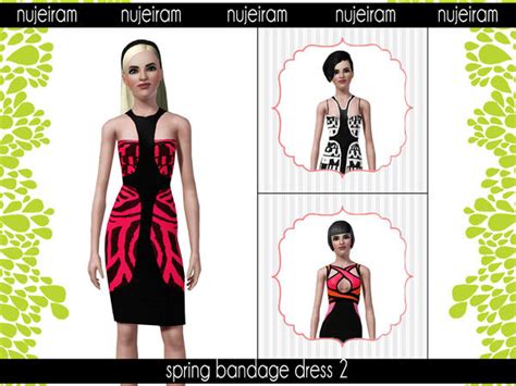 The Sims Resource Hl Spring Bandage Dress 2