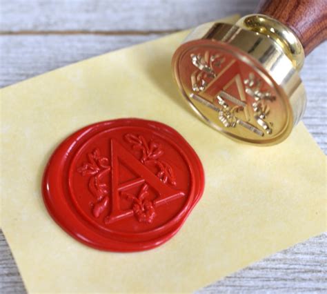 Alphabet Letter Brass Seal Stamp With Optional Handle For Wax Seal