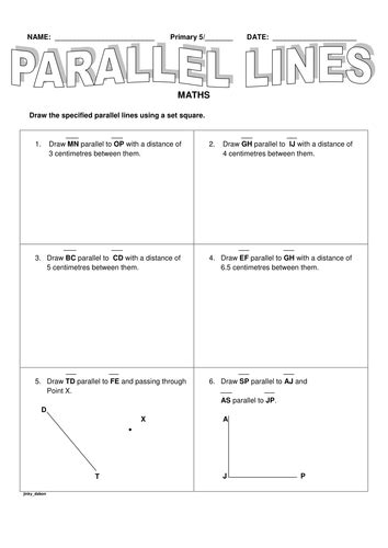 Ks2 Constructing Parallel Lines By Jinkydabon Teaching Resources Tes