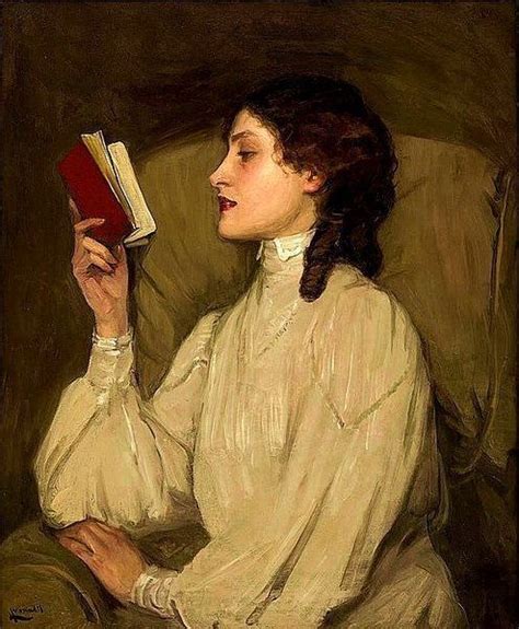 Girl Reading A Book Painting