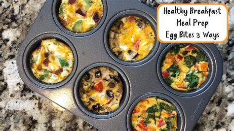 Egg Muffins 3 Ways Easy Meal Prep Recipe Youtube