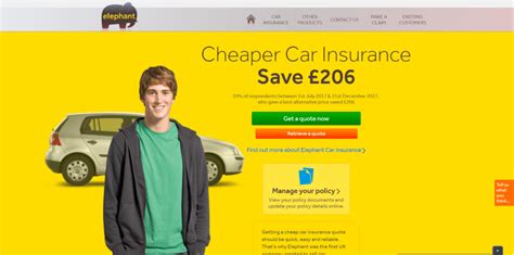 In this example, elephant offers low quotes for a 30 year old male driver with full coverage at $1,508 per year. Elephant Insurance Contact Number: 0333 220 2006 - Contact ...