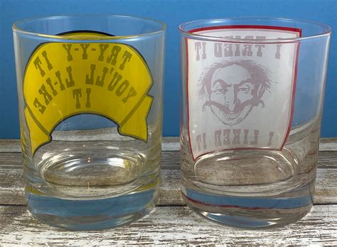 Set Of Humorous Cocktail Glasses Funny Vintage Designs Try Etsy Ireland