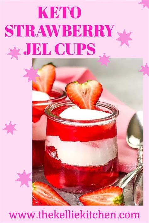 keto strawberry jel cups recipe super easy desserts budget desserts keto dessert easy