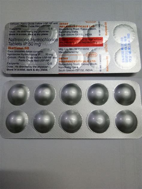Naltrexone Hydrochloride Naltima 50 Mg Tablet Rs 200 Pack Id
