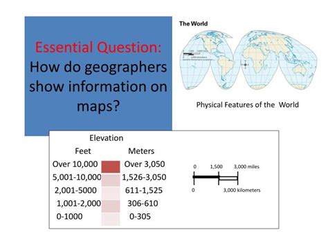 PPT Essential Question How Do Geographers Show Information On Maps PowerPoint Presentation