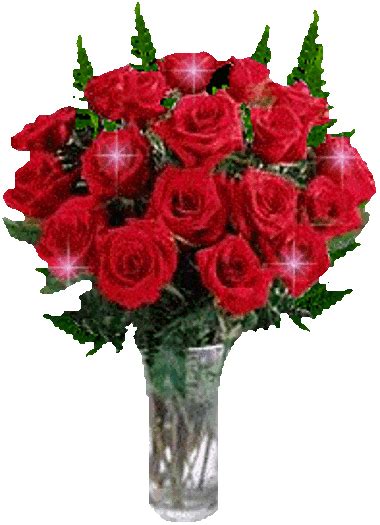 Romantic bouquets for your beloved. ANIMATED_BOUQUET_OF_RED_ROSES_IN_VASE_525.gif (380×525 ...